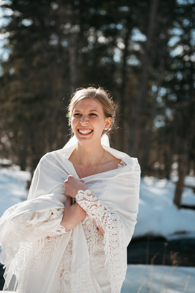 Winter Bridal portrait