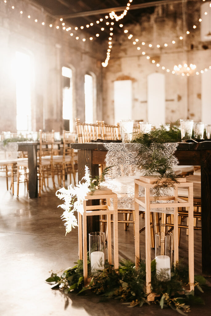 Winter wedding at Northern Pacific Center