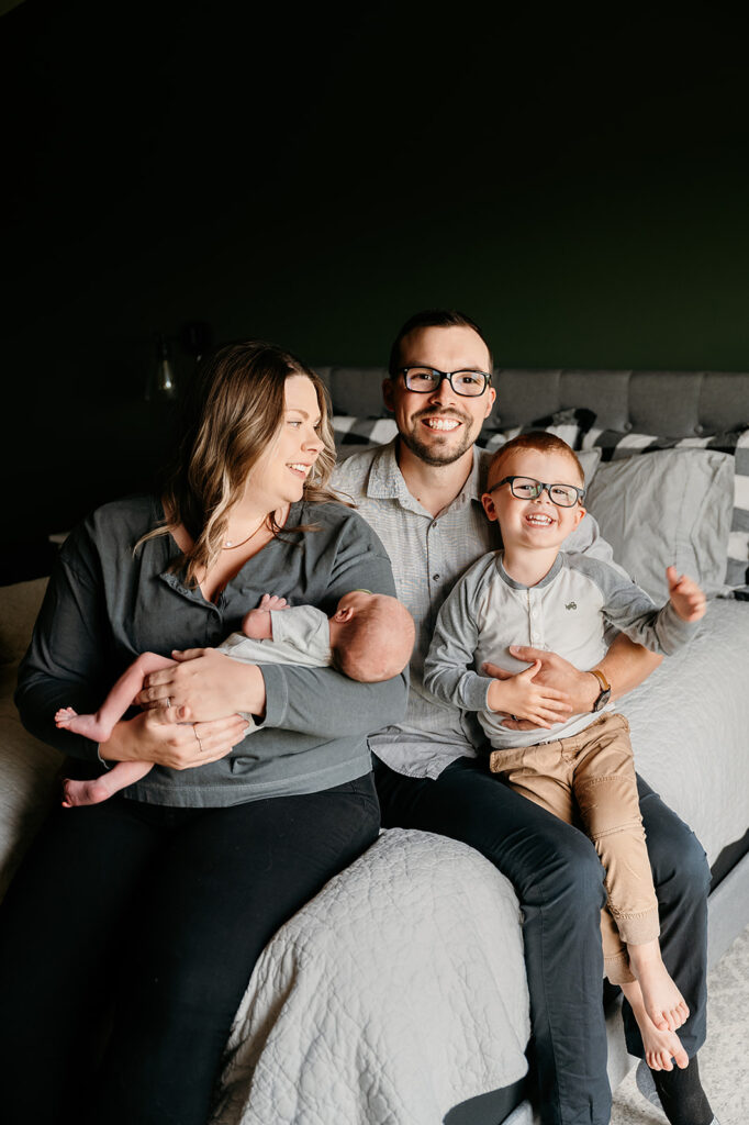 Sweet family in-home newborn photography session