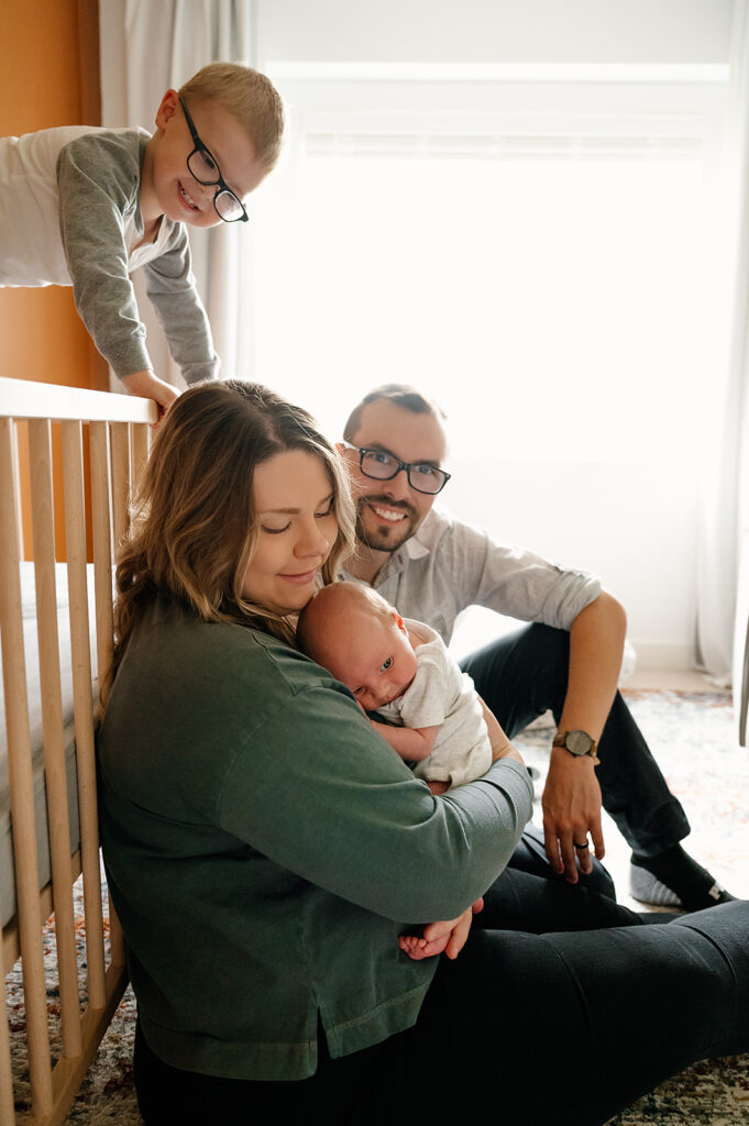 Sweet family in-home newborn photography session