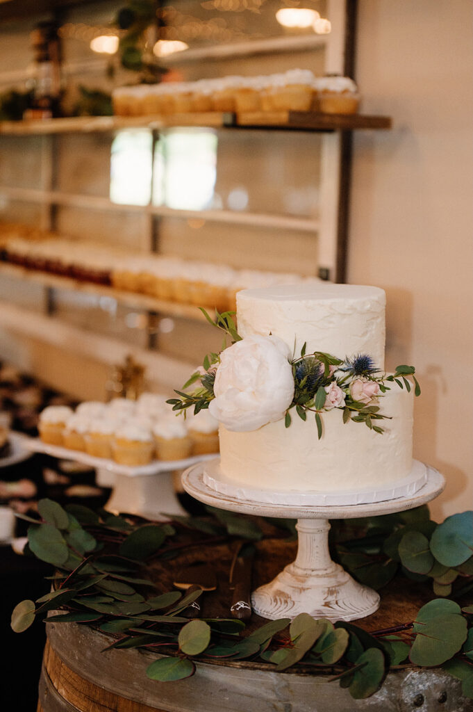 classy two tier wedding cake