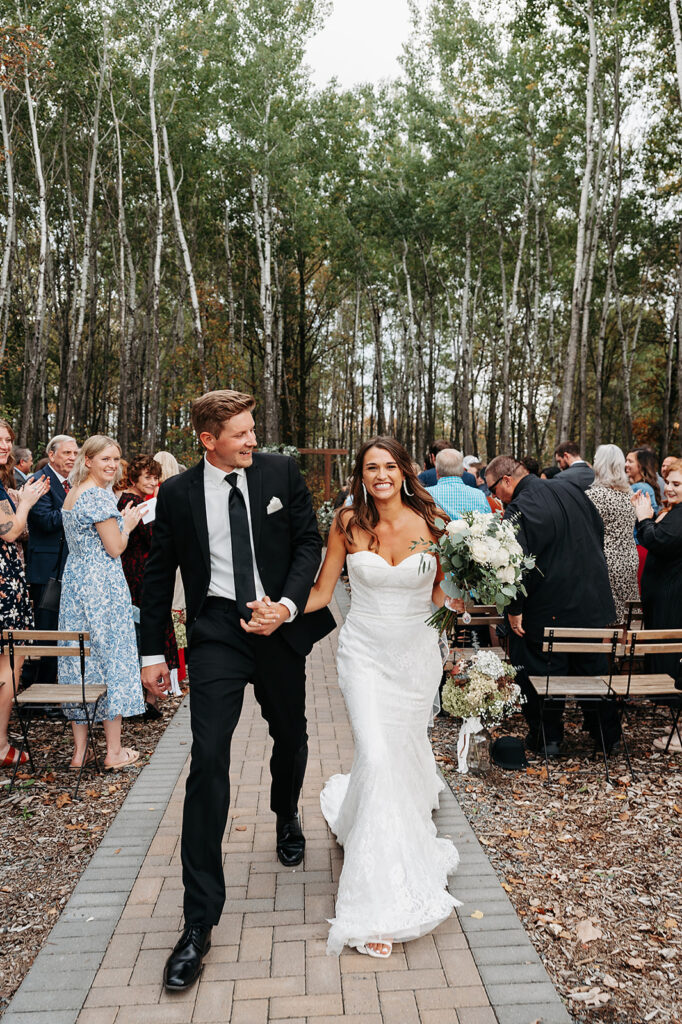 outdoor Late september wedding ceremony in bluebelle event venue