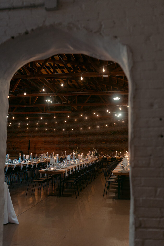 reception set up at the neu neu wedding venue