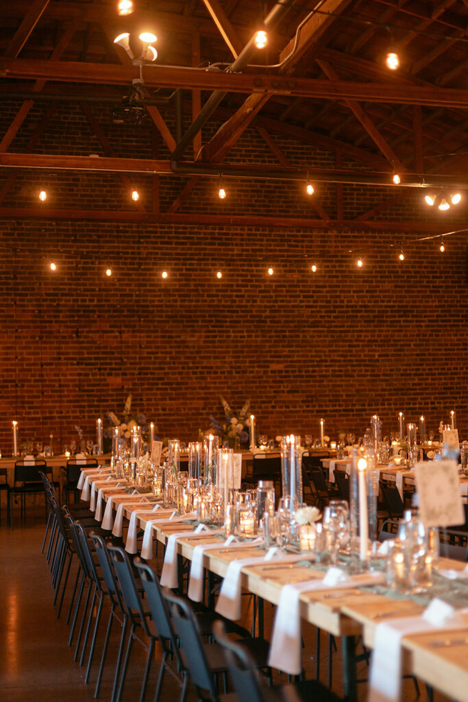 reception set up at the neu neu wedding venue