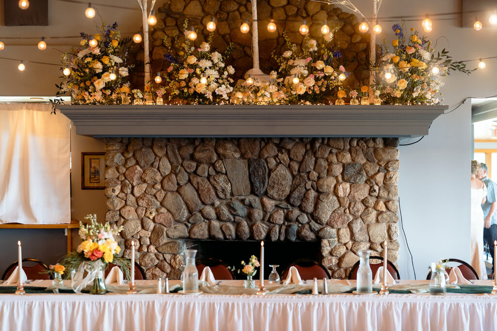 bemidji country club wedding reception set up