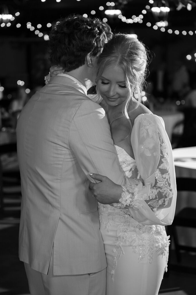 bride and groom first dance