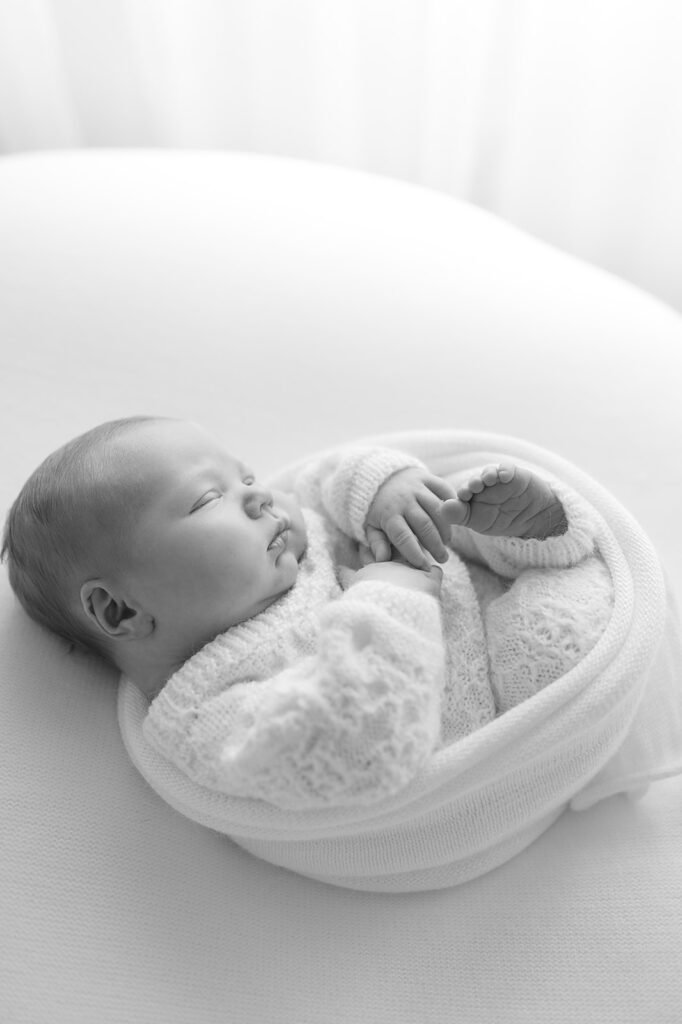 cozy swaddled baby