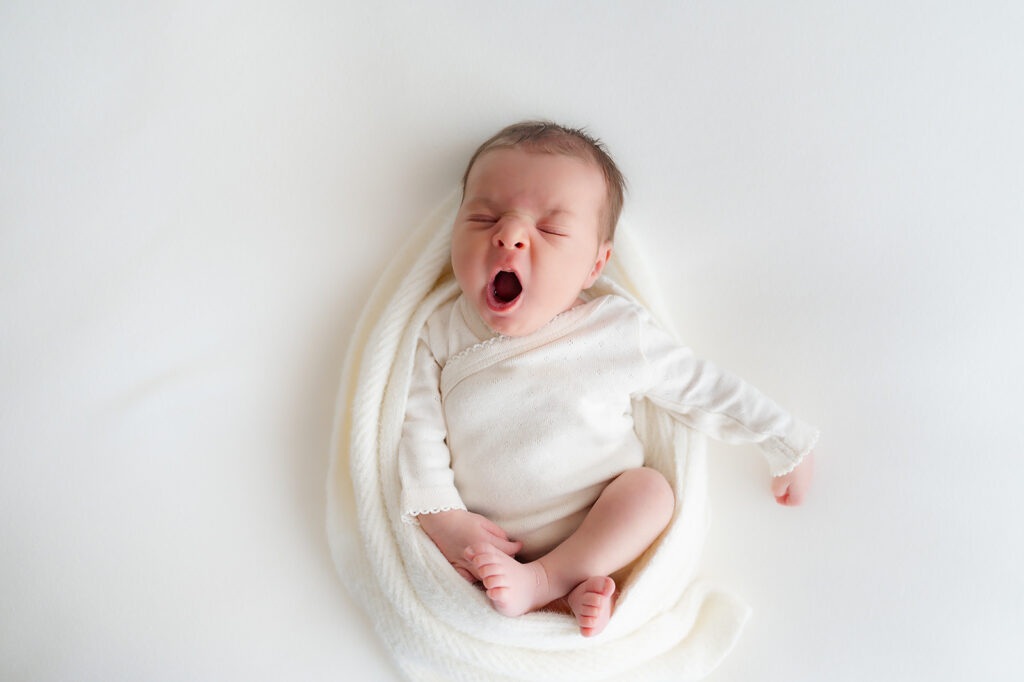baby yawning