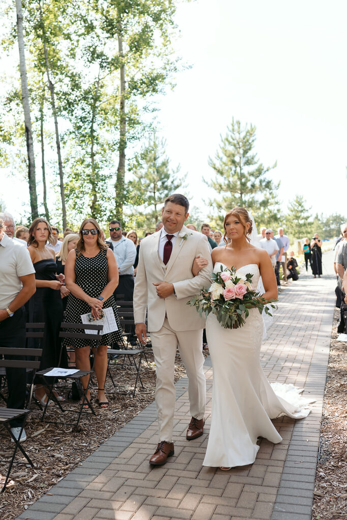 dad walking bride down the aisle