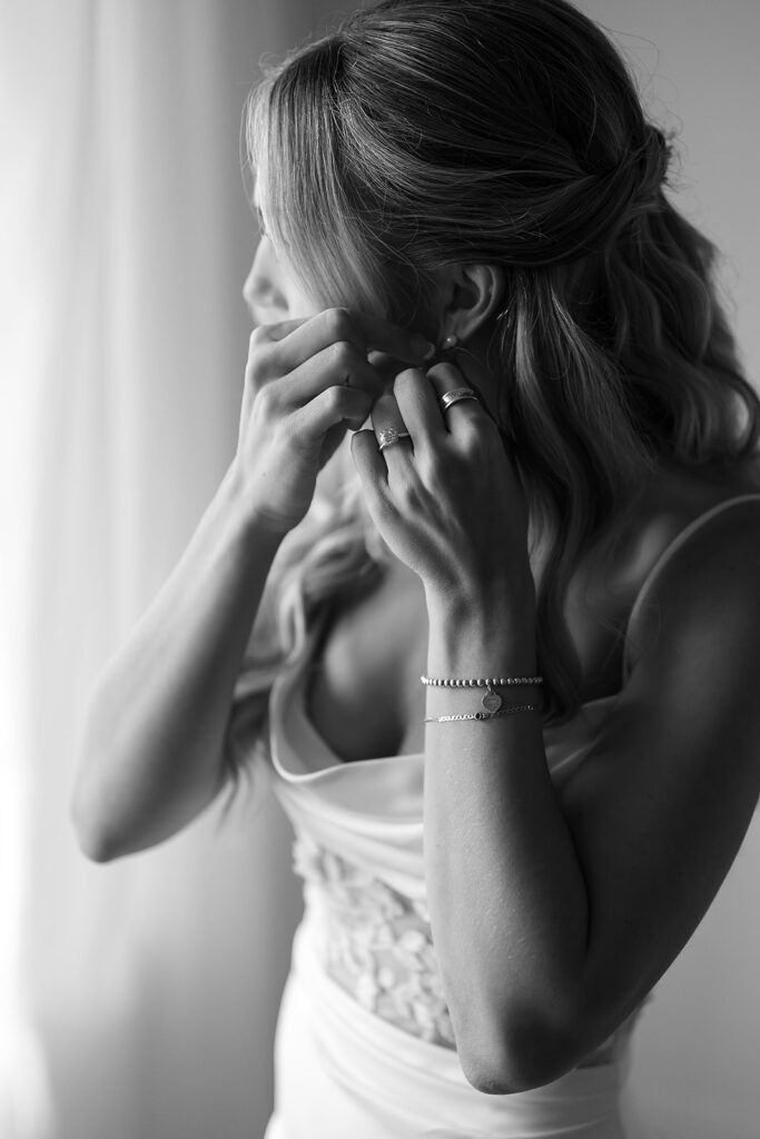bride getting ready moments