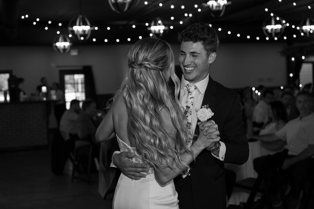 bride and groom first dance