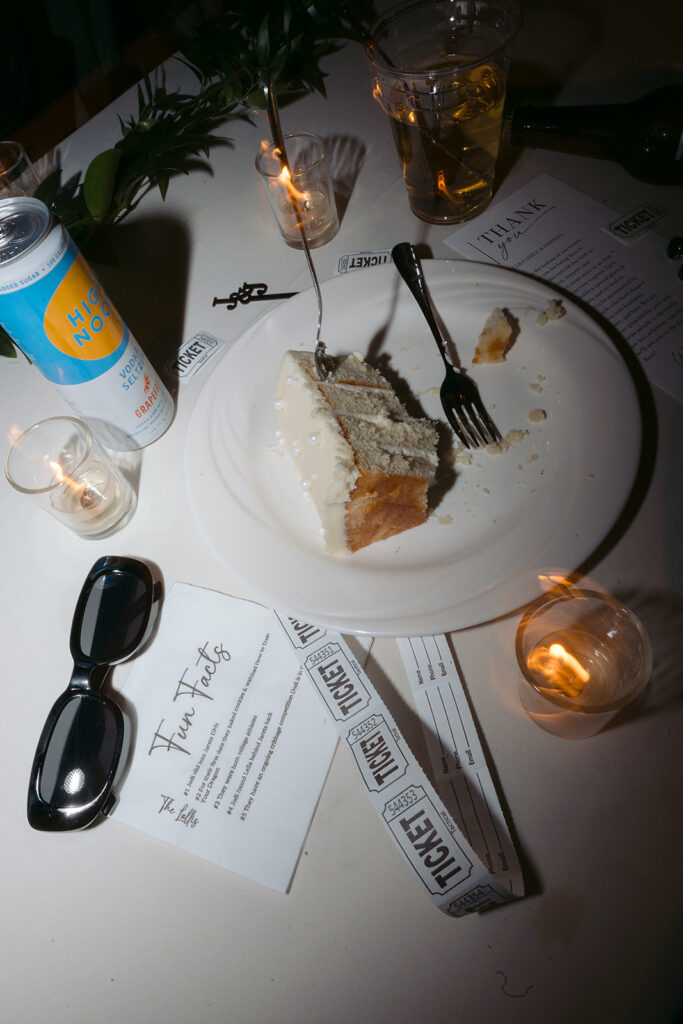 night time wedding details