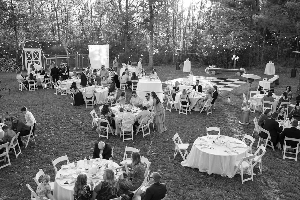 garden party inspired backyard wedding reception