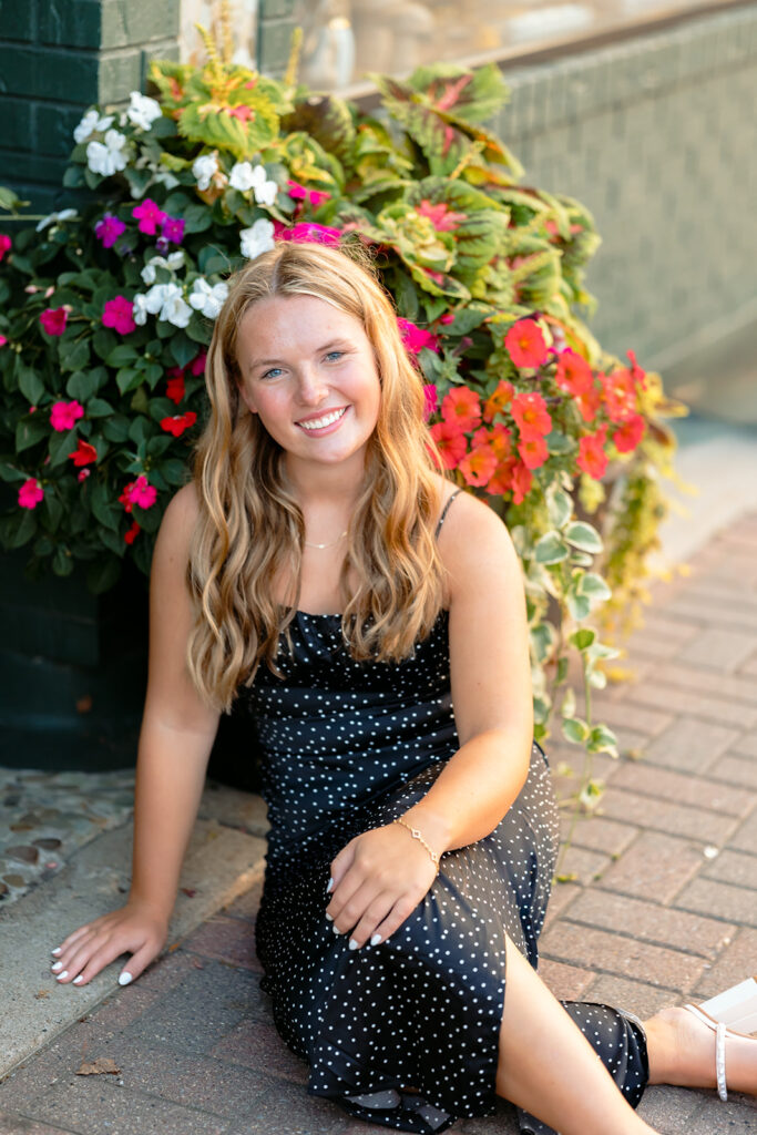 classy minnesota senior photoshoot in downtown bemidji