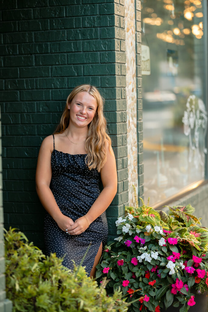classy minnesota senior photoshoot in downtown bemidji