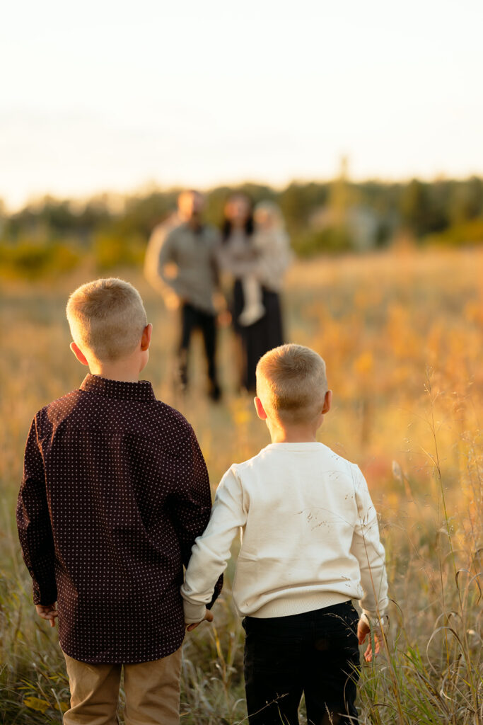 kids having fun during family photography session