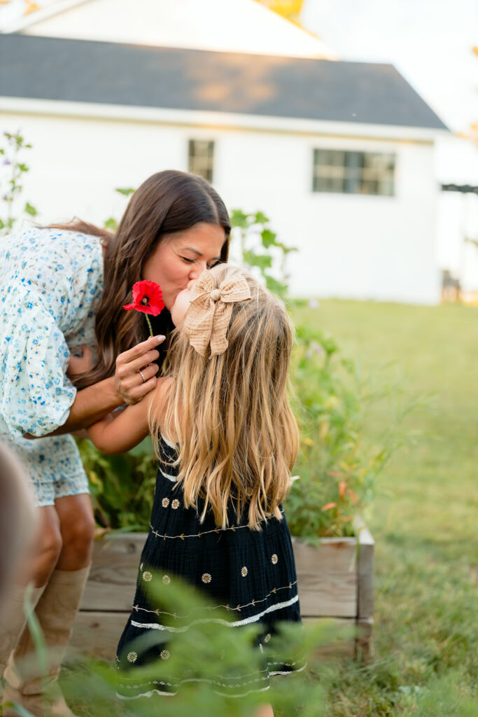 family in the garden