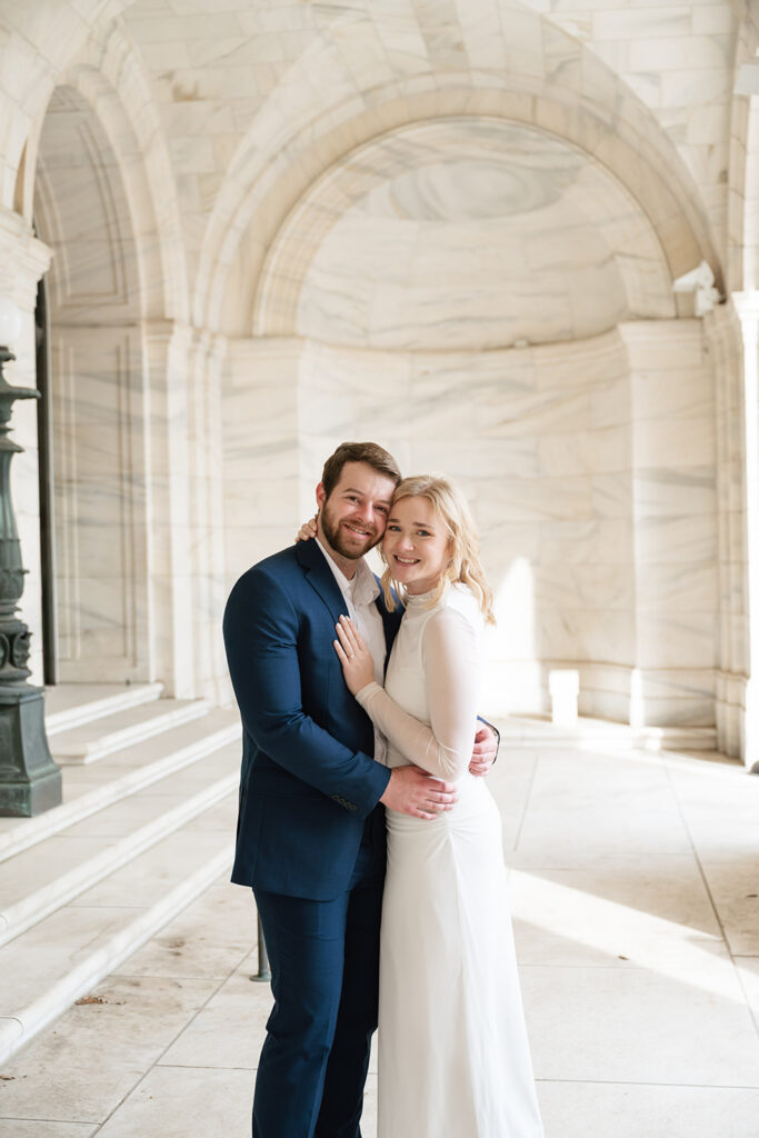 romantic downtown Saint Paul engagement photos at the Minnesota State Capitol