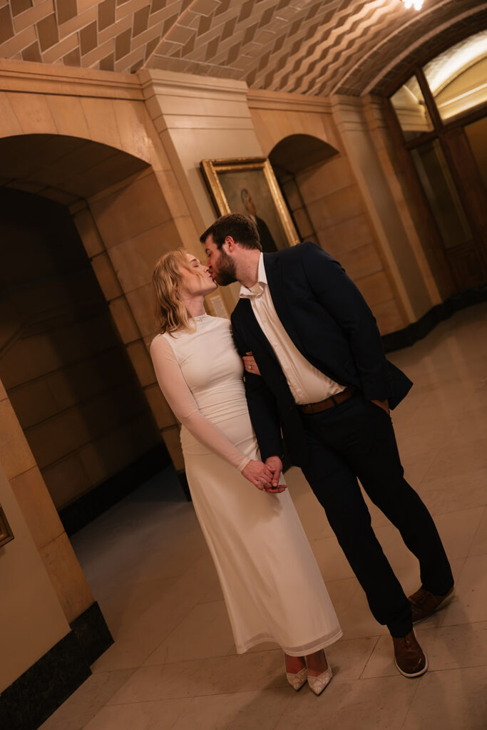 editorial inspired engagement photos at the Minnesota State Capitol in Minnesota