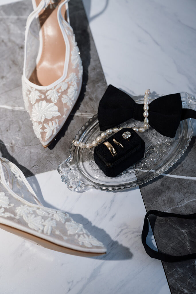 elegant wedding detail flatlay