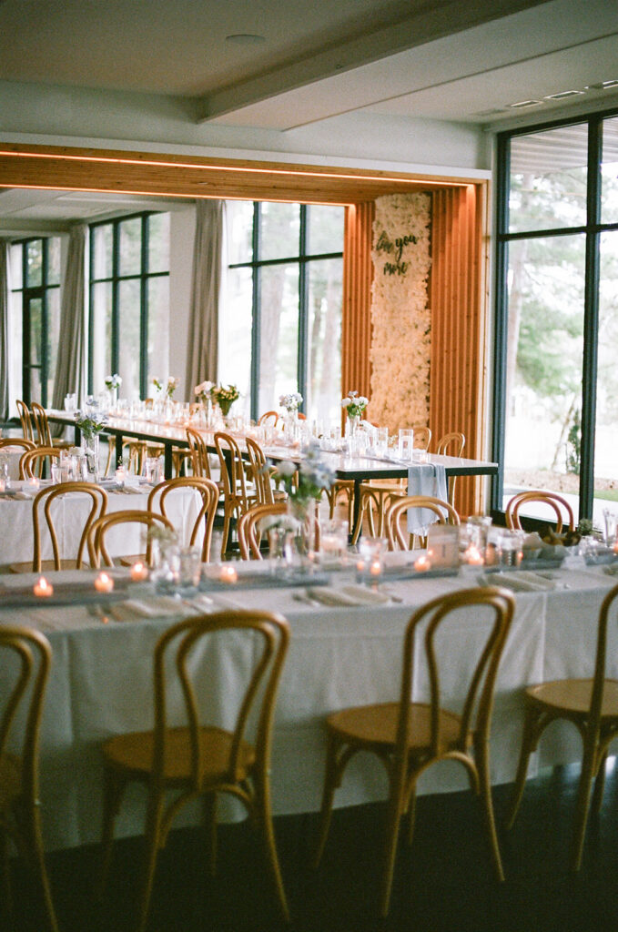 indoor wedding reception space decor at the catalyst by nature link