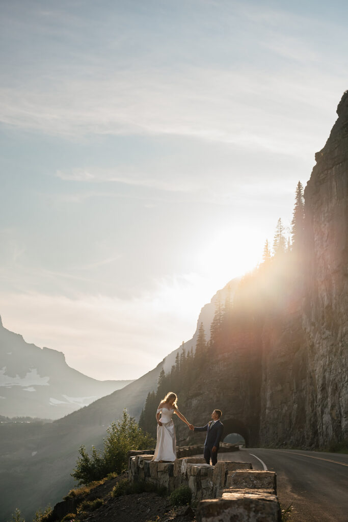 golden hour in the mountains at glacier national park